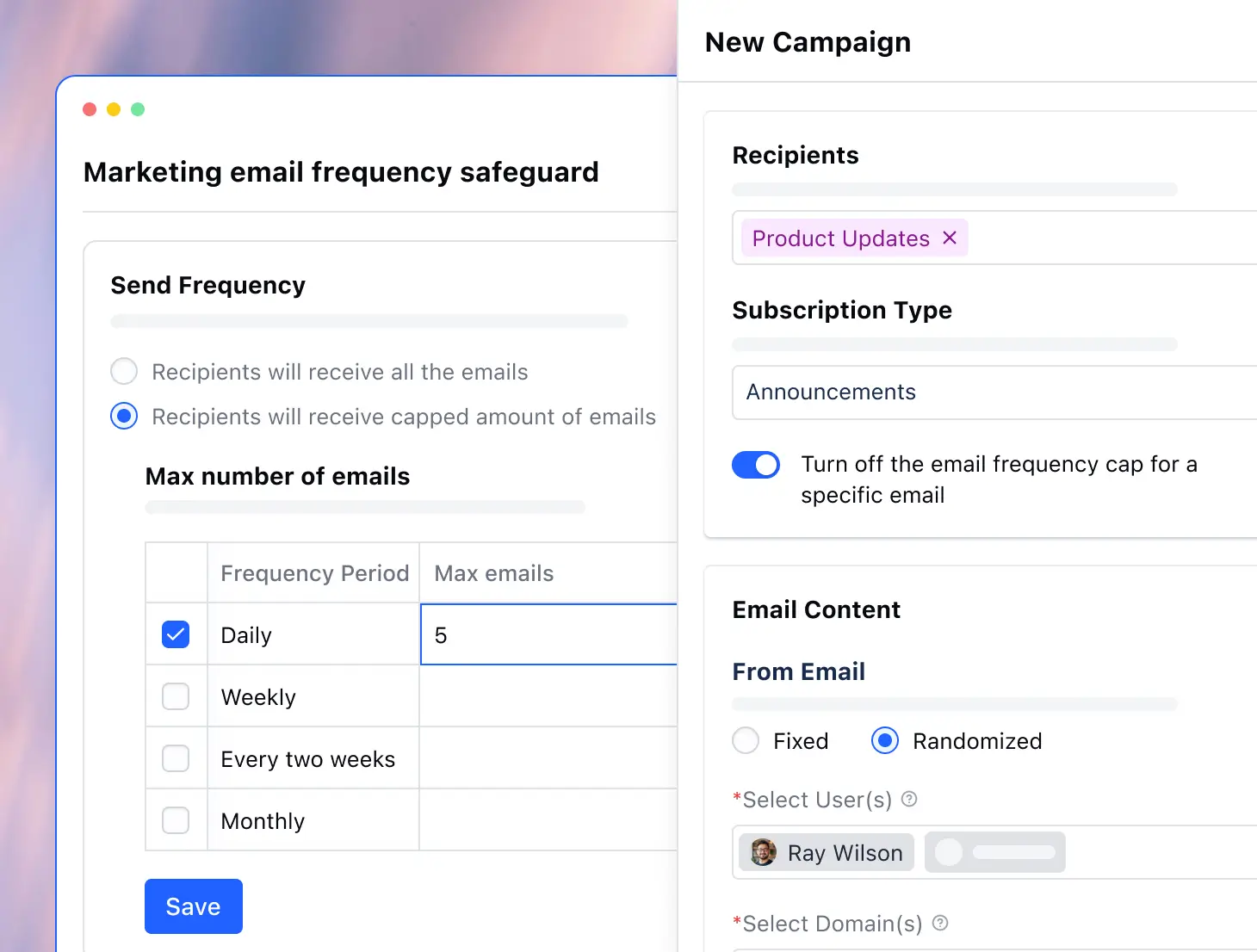 Marketing Email Frequency Safeguard 
