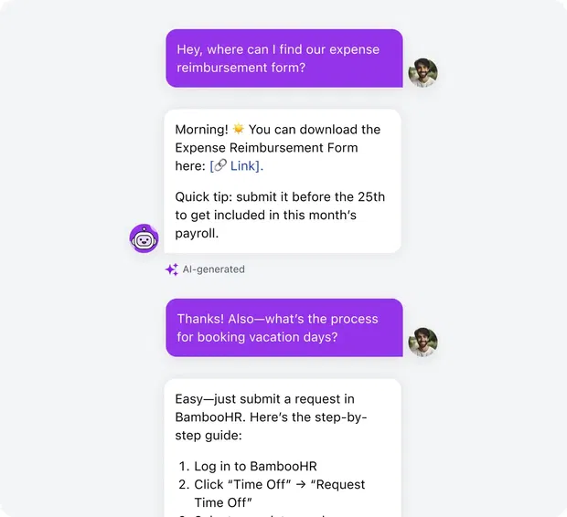 Internal task management