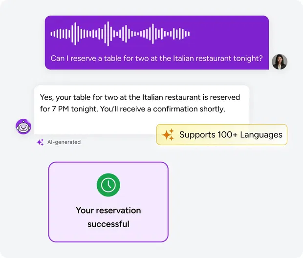 Effortless voice-enabled booking