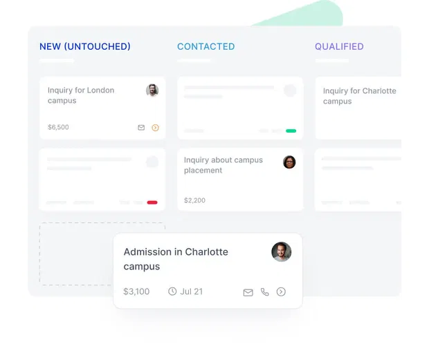 Gain control over the student acquisition process Gain control over the student acquisition process
