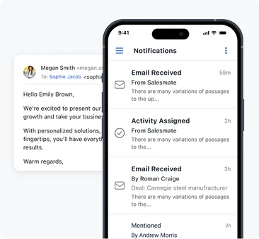 Never miss a follow up with personalized notifications & reminders