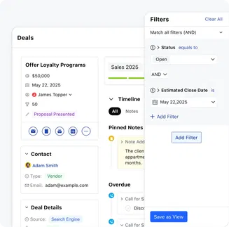 Organize and filter deals for smooth flow Organize and filter deals for smooth flow