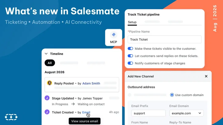 Salesmate product updates 2026: Smarter ticketing & automation