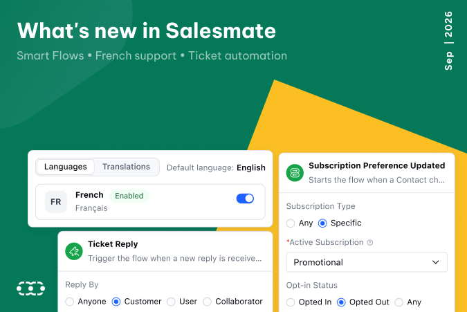 September product updates 2026: Smarter automation and global Salesmate