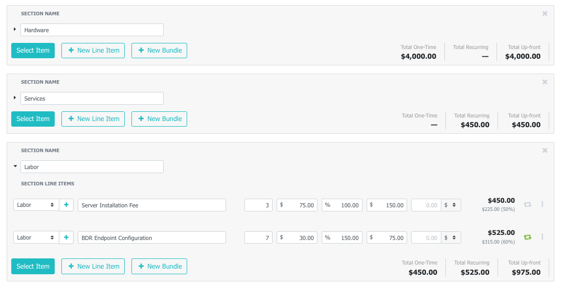 Quoter dashboard