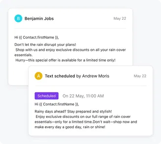 Reach your leads at the right time with scheduled texts