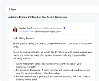 Close the feedback loop with actionable steps Close the feedback loop with actionable steps