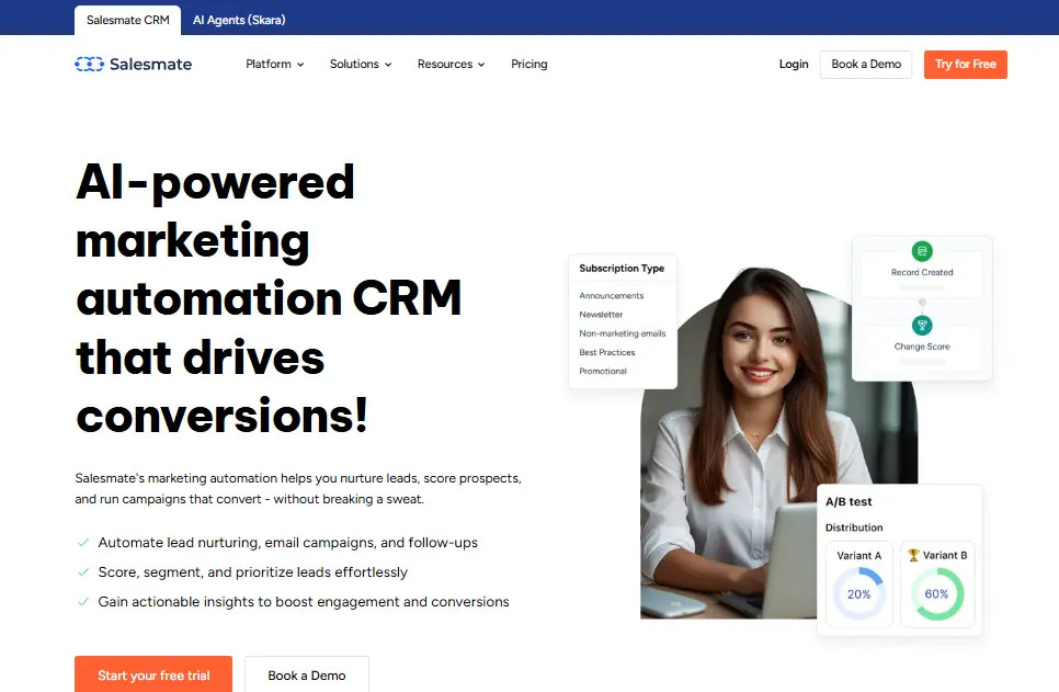 Salesmate marketing
