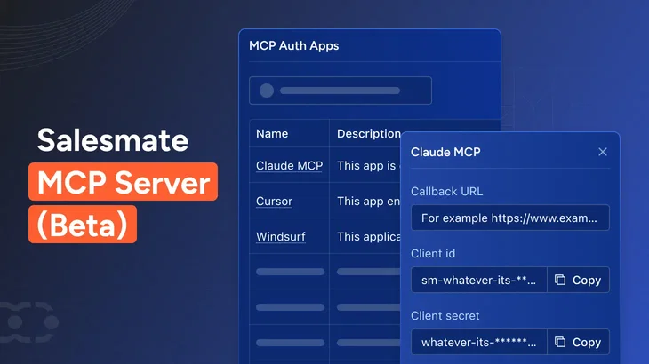 Salesmate MCP Server (Beta): Connect AI applications to your CRM