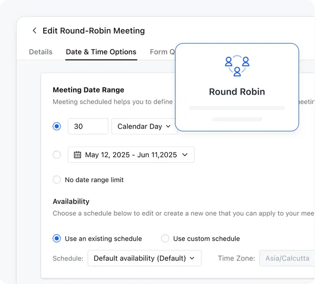 Schedule meetings from inside CRM Schedule meetings from inside CRM