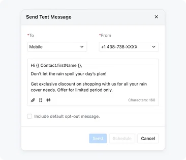 Send and receive texts