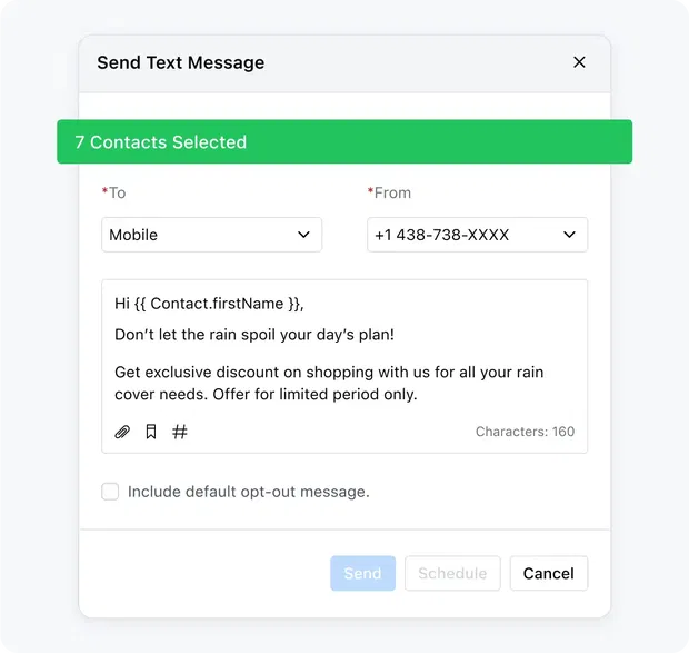 Send and receive texts right from CRM Send and receive texts right from CRM