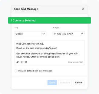 Send multiple texts at right term intervals Send multiple texts at right term intervals