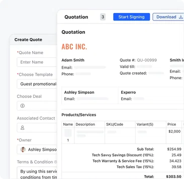 Send quotes without manual formatting