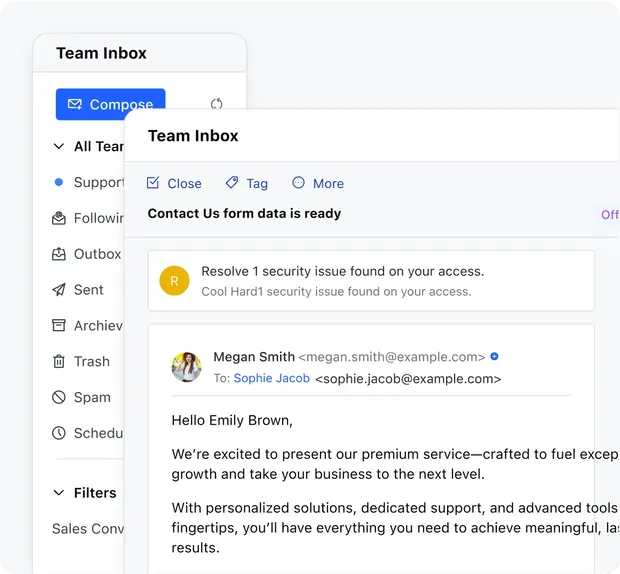 Share your emails with the entire team