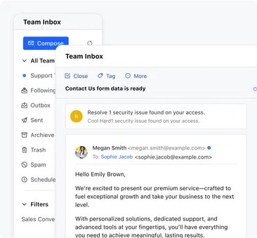 Shared team inbox