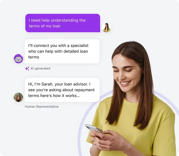 Smart escalation & human support Smart escalation & human support