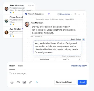 Smart response suggestions