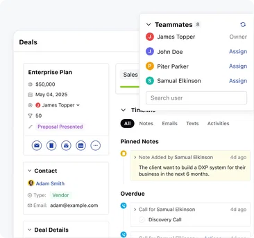 One CRM. One team. Zero silos.
