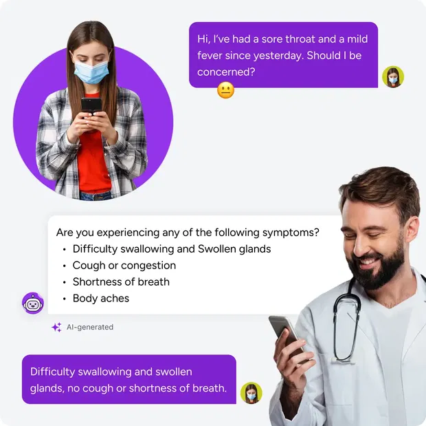 Symptom checking and initial triage