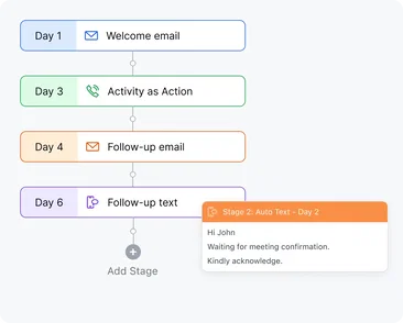 Take automated follow-ups using emails & texts