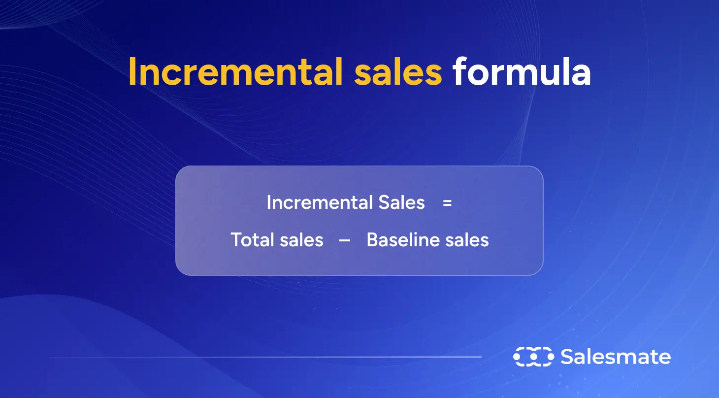 Incremental sales formula