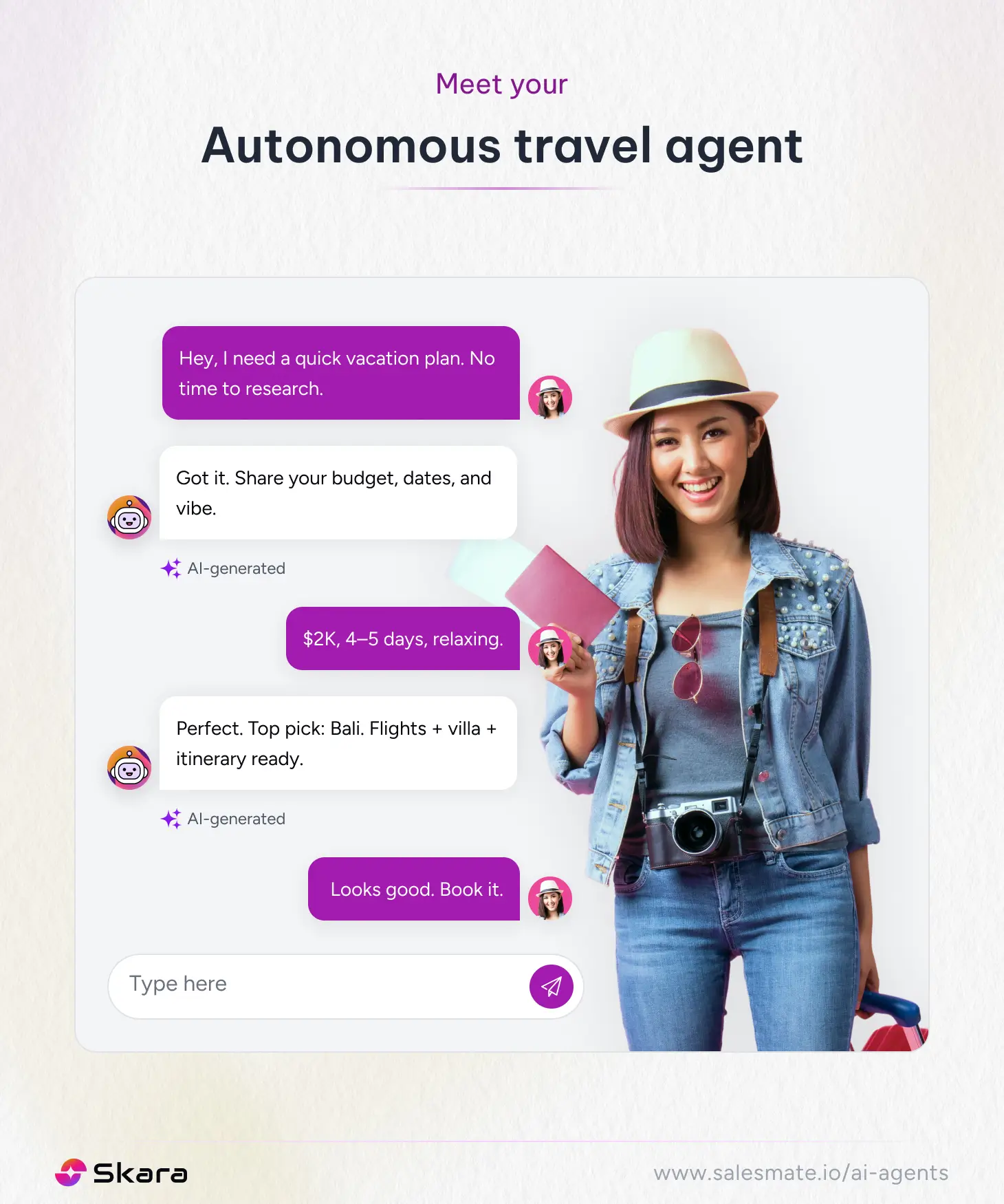 Meet your Autonomous travel agent