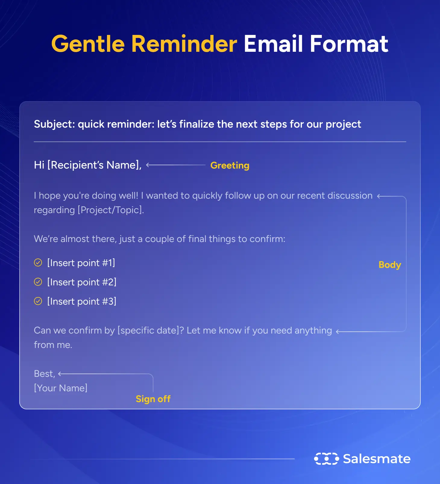 Gentle reminder email format