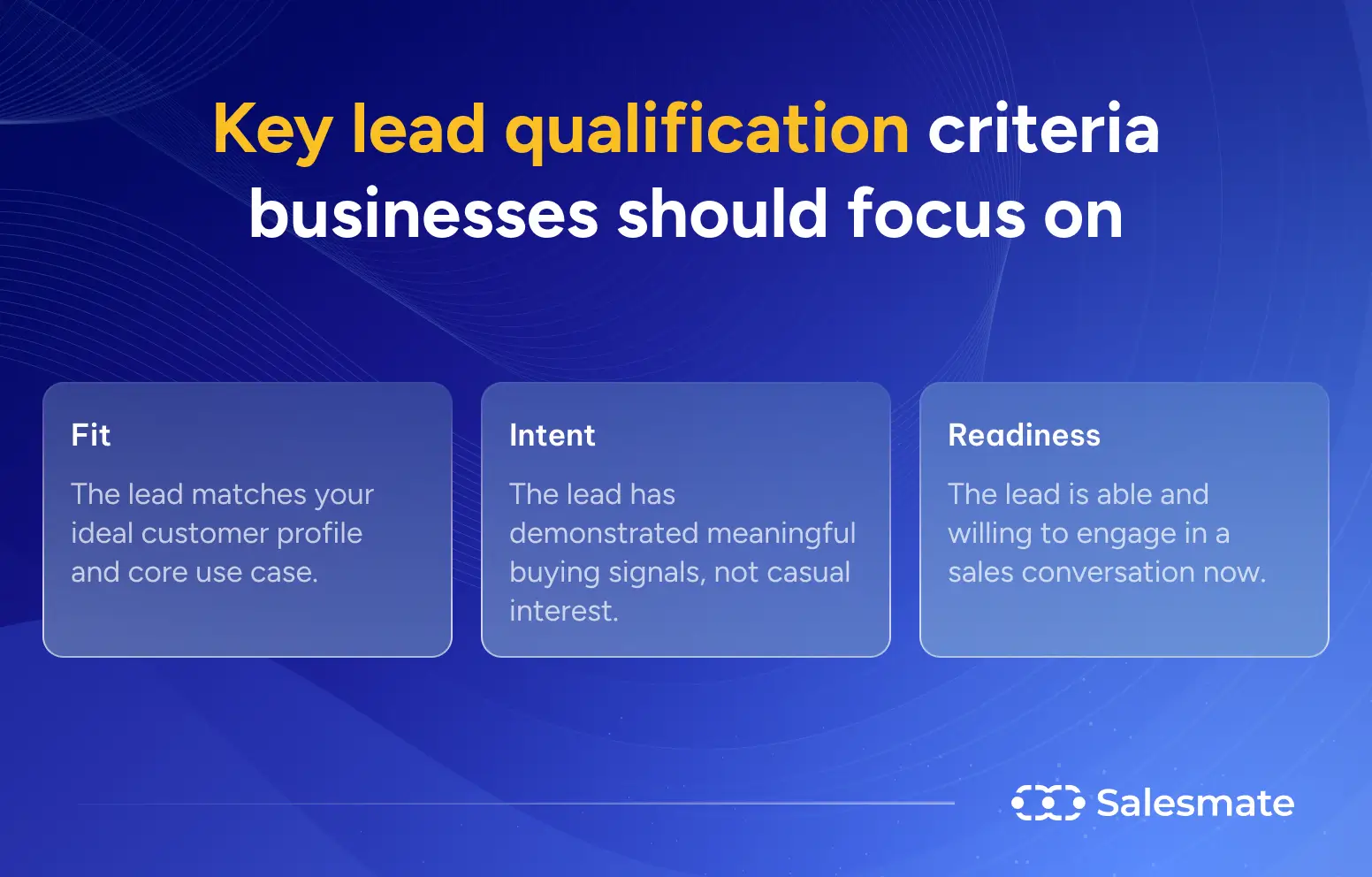 Key Lead qualification criteria businesses should focus on