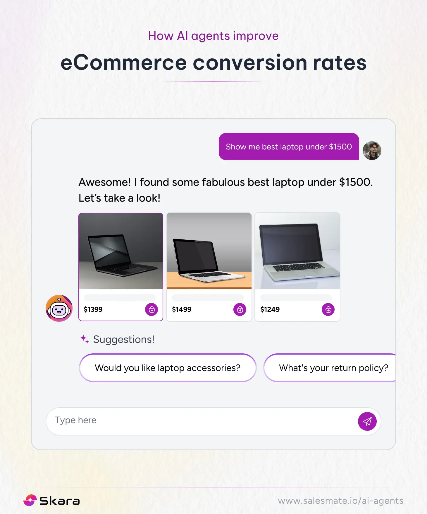 How AI agents improve ecommerce conversion rates