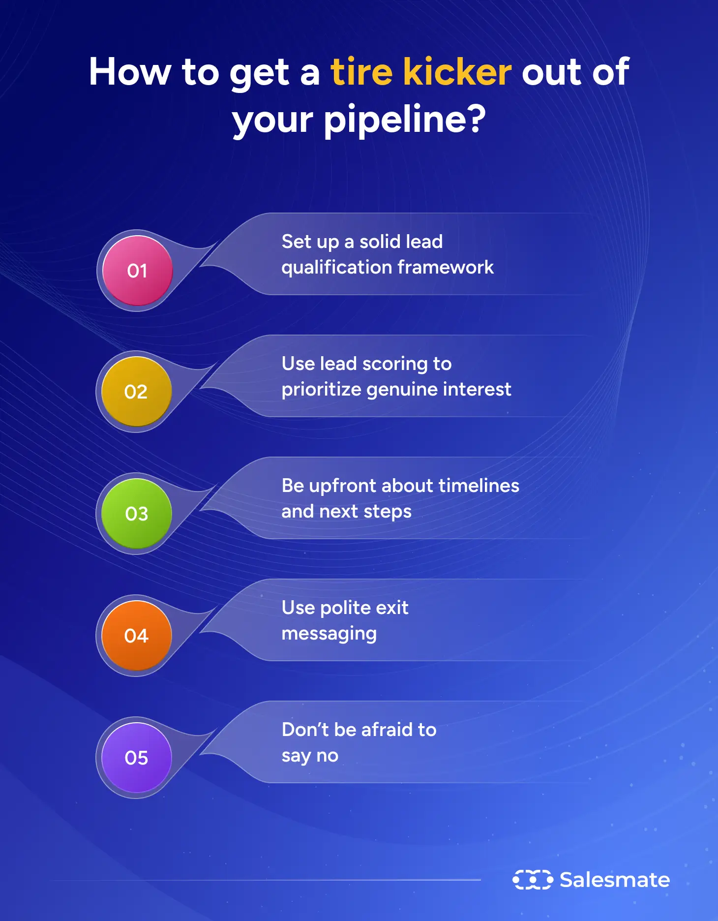 How to get a tire kicker out of your pipeline?