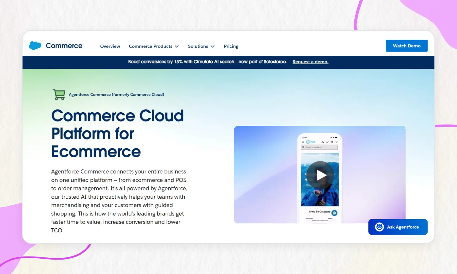 Salesforce Agentforce Commerce&nbsp;