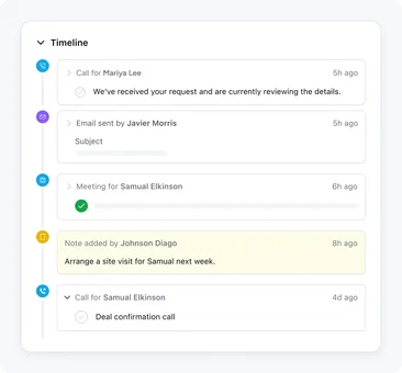Track every on-site activity from your system