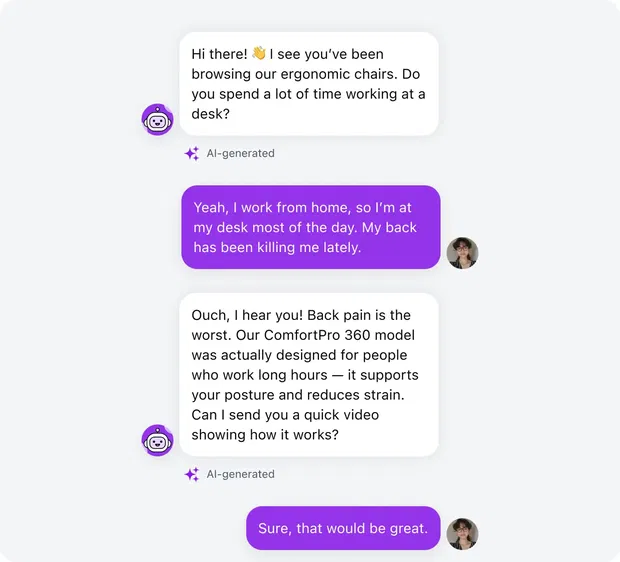 Turn conversations into conversions