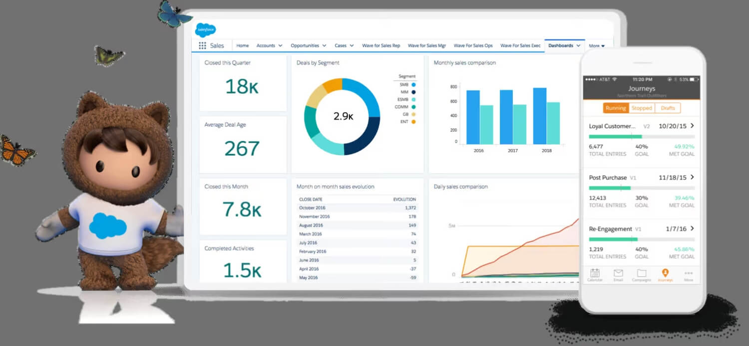Salesforce CRM dashboard