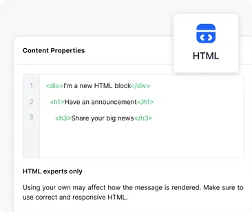 Use your existing HTML code