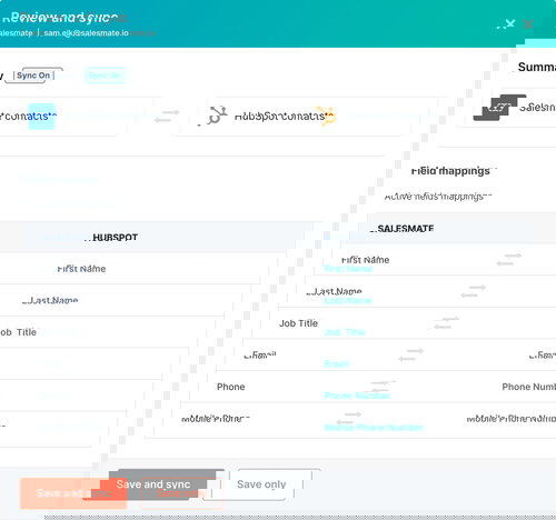 CONNECT SALESMATE AND HUBSPOT