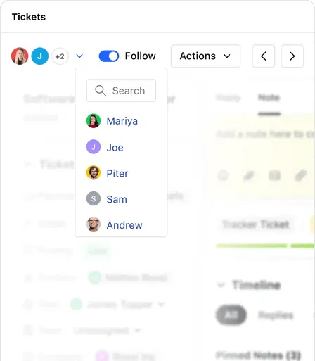 Assign tickets fast and follow important ones Assign tickets fast and follow important ones
