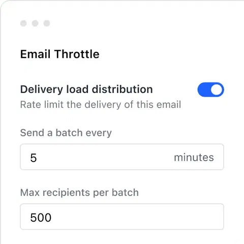 Email throttling Email throttling