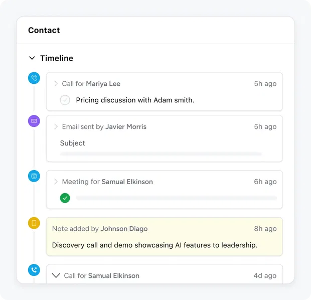 Keep track of every action taken by your team Keep track of every action taken by your team
