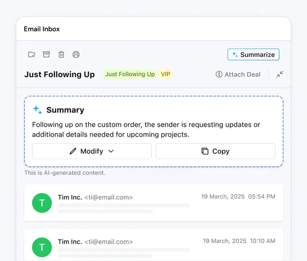 The first CRM you can talk to The first CRM you can talk to